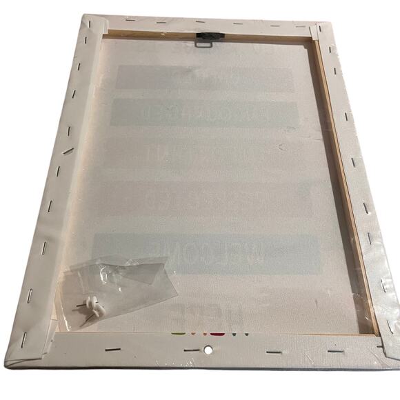 Everyone Is Inspirational Wall Hanging Framed Cotton 18” x 12” - Picture 2 of 3